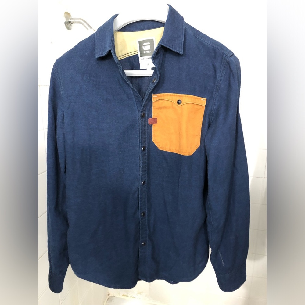 G-Star Raw chic luxe denim patch pocket shirt size m